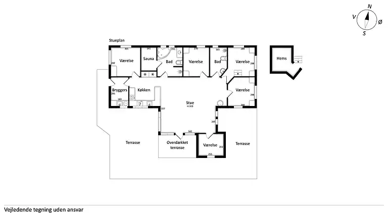 Lækkert 10 personers sommerhus med sauna og spa.