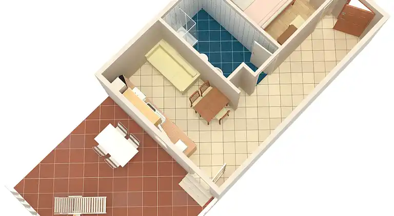 1-Zimmer-Ferienwohnung am Strand Veli Rat, Dugi otok