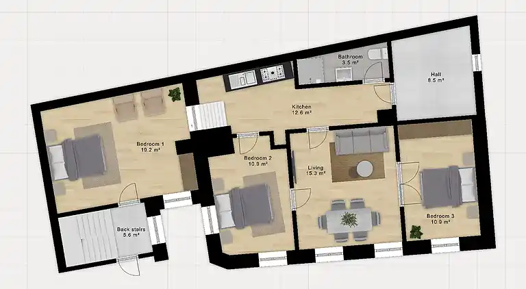 Tivoli 2 - Spacious 3 Bedroom near Tivoli