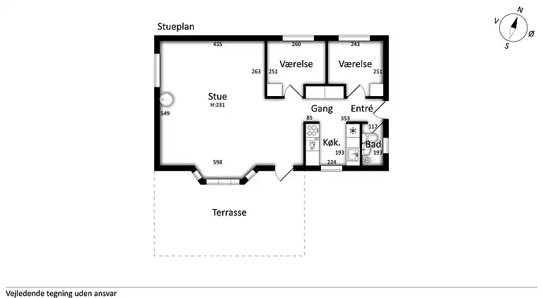 Hyggeligt sommerhus tæt på stranden