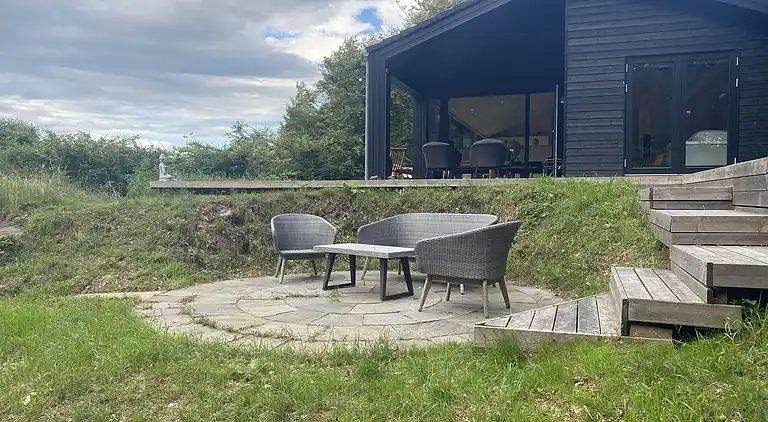 Schönes Ferienhaus mit Meerblick