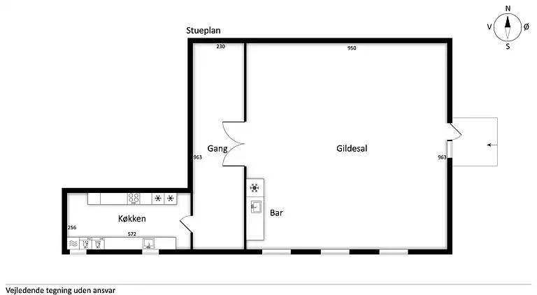 750 m2 landidyl⎮Gildesal⎮Aktivitetsrum⎮Minigolf