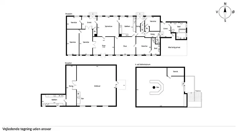 750 m2 landidyl⎮Gildesal⎮Aktivitetsrum⎮Minigolf