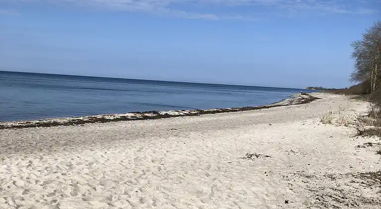 Ferienhaus mit Blick auf Meer und Hafen