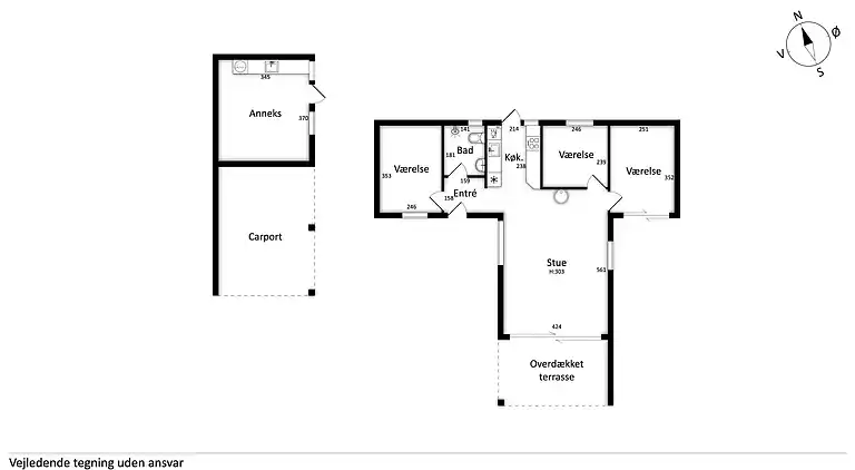Idyllisk sommerhus få meter fra kysten