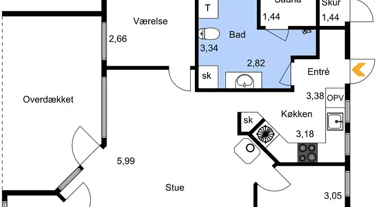Skøn skjult perle med udsigt 