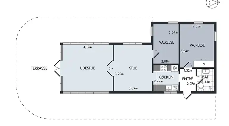 Feriebolig ved Egsmark Strand