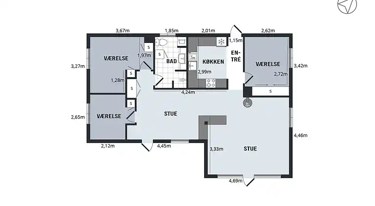 Feriebolig ved Egsmark Strand