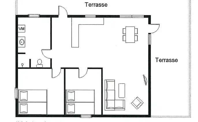 Ferienhaus in Fjand Badeby