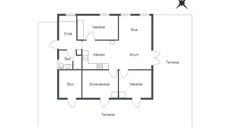 Feriebolig ved Bratten Strand