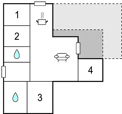 Hyggeligt sommerhus i rolige omgivelser.