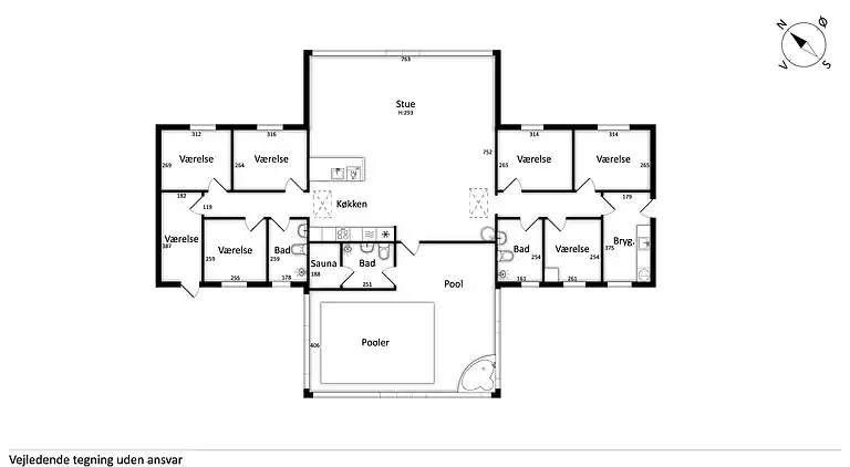 Dejligt sommerhus med havudsigt og pool