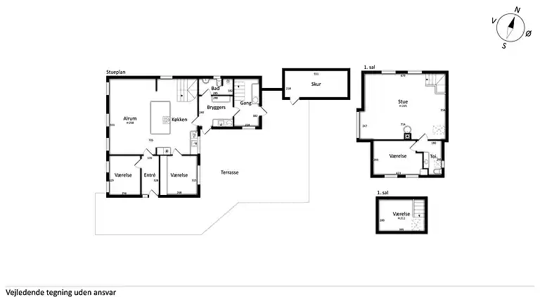 Ferienhaus mit Blick auf Meer und Hafen