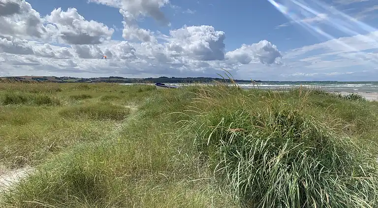 Moderne sommerhus med stor have tæt på strand