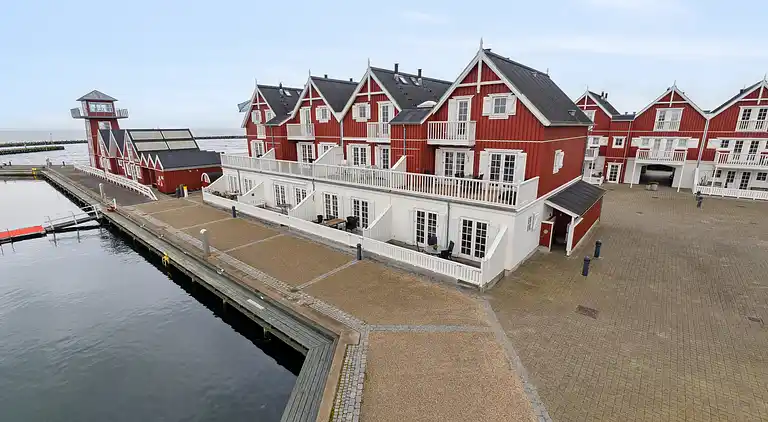 Schönes Ferienhaus mit Blick auf den Hafen