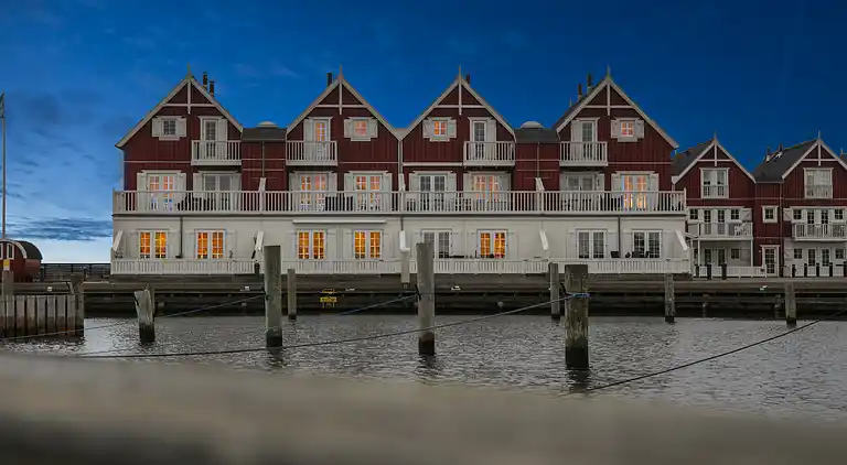 Schönes Ferienhaus mit Blick auf den Hafen