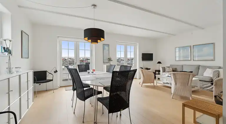 Schönes Ferienhaus mit Blick auf den Hafen