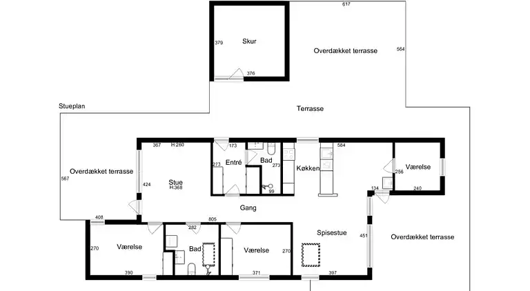 Schönes, helles Haus nahe dem Strand in der Natur