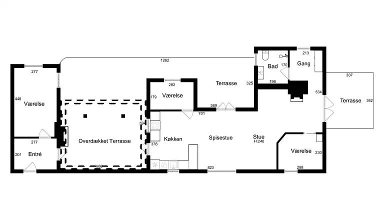 Familienfreundliches Haus, abgelegen, 3 Terrassen