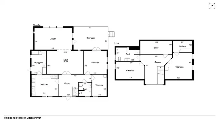 Stor villa i naturskønne omgivelser tæt på strand