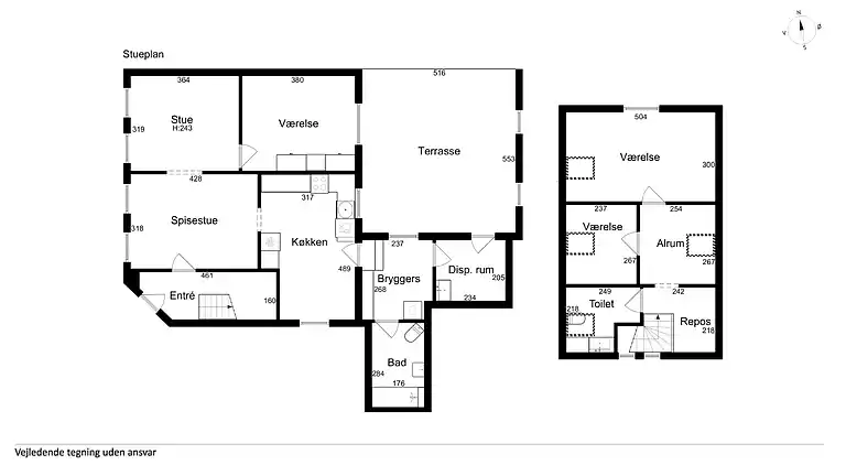 Rummeligt feriehus tæt på badestrand