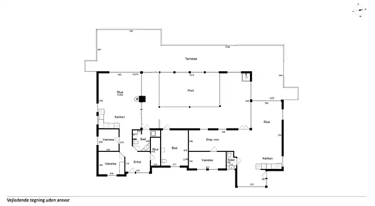 Großes Poolhaus mit Platz zum Entspannen