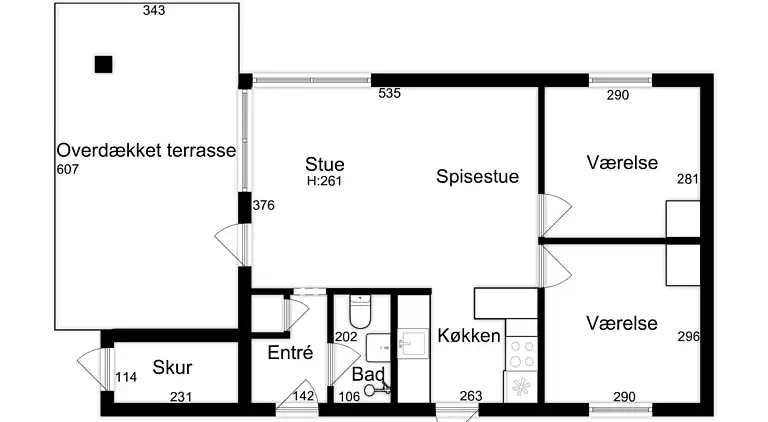 Ferienhaus nahe Strand, Wald und charmantem Hou