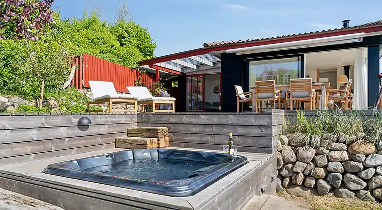 Schönes Strandhaus mit Panoramablick