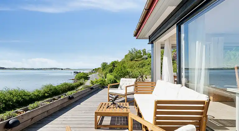 Schönes Strandhaus mit Panoramablick