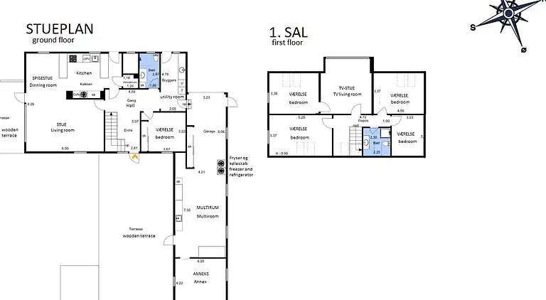 Nær strand og golf, med multirum.
