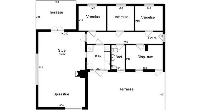Nyistandsat sommerhus tæt ved skov og strand