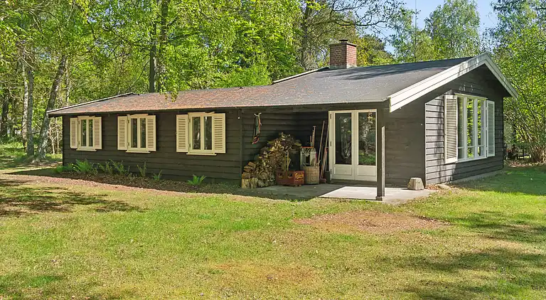 Nyistandsat sommerhus tæt ved skov og strand