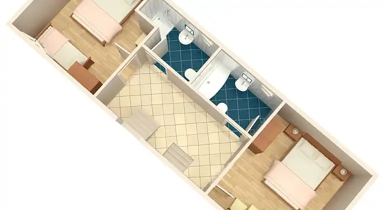 Komfortable Ferienwohnung am Strand Zubovici, Pag (A-4065-a)