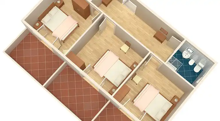 Komfortable Ferienwohnung am Strand Zubovici, Pag (A-4065-a)