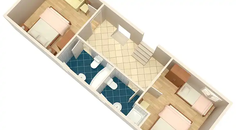 Komfortable Ferienwohnung am Strand Zubovici, Pag (A-4065-a)