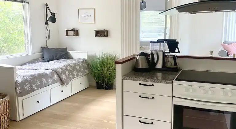 Strandnahes Refugium mit Garten und Sauna