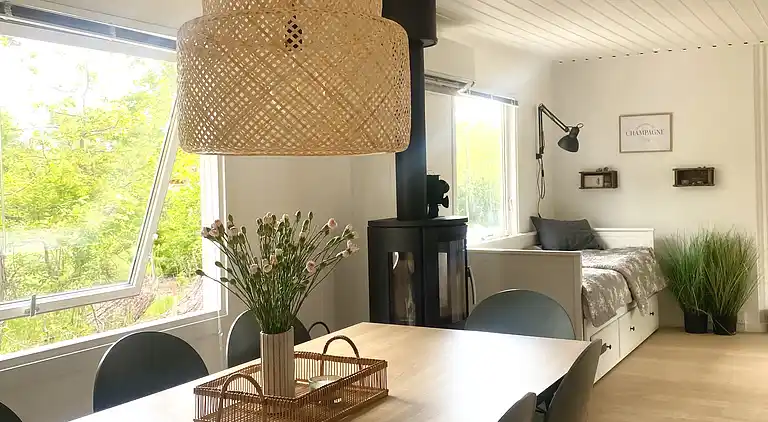 Strandnahes Refugium mit Garten und Sauna