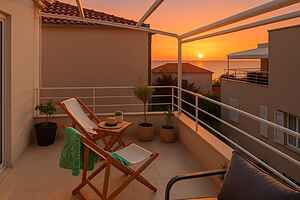 Sunny Resort Apartment mit Meerblick 1314