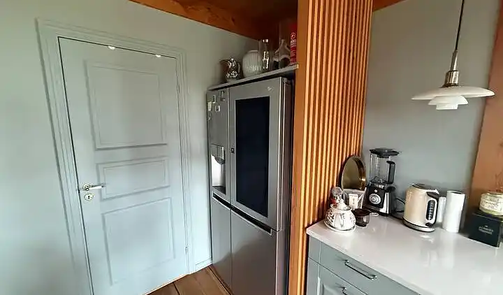 Blockhaus mit Blick auf Meer, Fjord und Lemvig