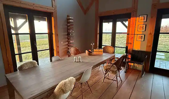 Blockhaus mit Blick auf Meer, Fjord und Lemvig