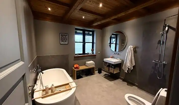 Blockhaus mit Blick auf Meer, Fjord und Lemvig