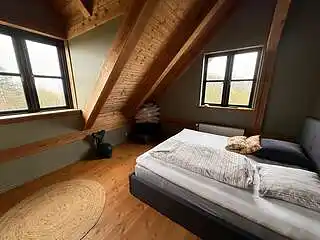 Blockhaus mit Blick auf Meer, Fjord und Lemvig