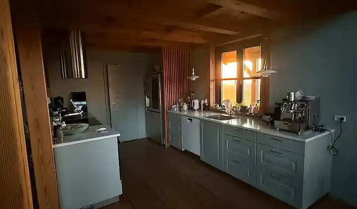 Blockhaus mit Blick auf Meer, Fjord und Lemvig