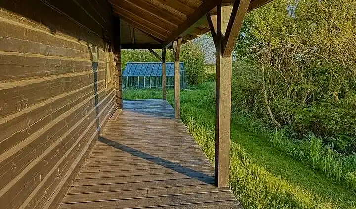 Blockhaus mit Blick auf Meer, Fjord und Lemvig