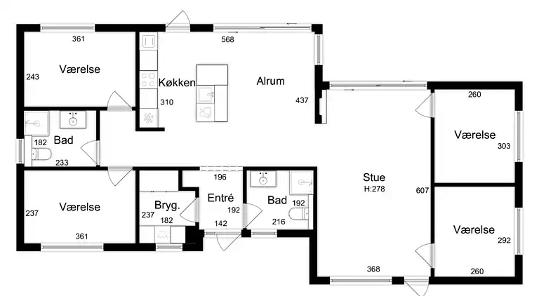Havudsigt og hygge i arkitekttegnet hus