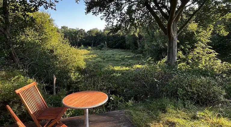 Summer house with terrace overlooking nature