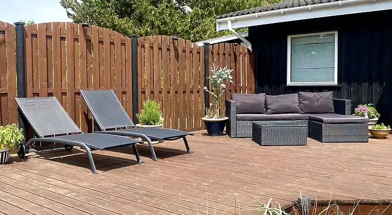Strandnahes Refugium mit Garten und Sauna