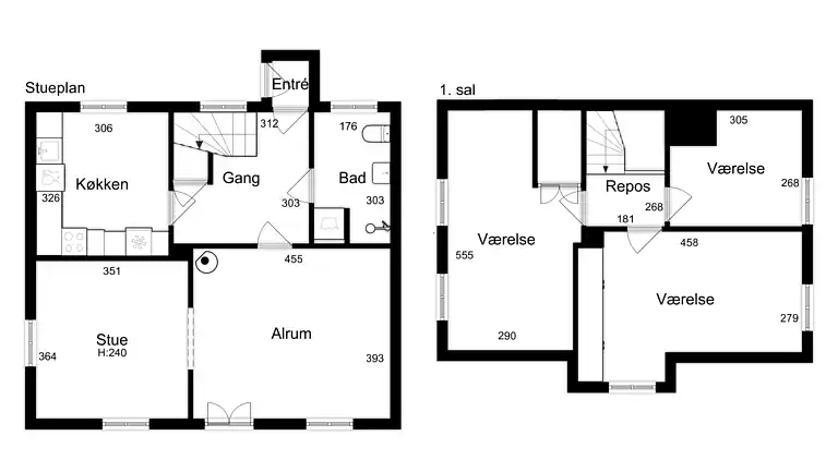 Familieferie nær strand, by og natur
