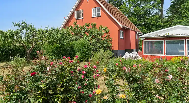Familieferie nær strand, by og natur