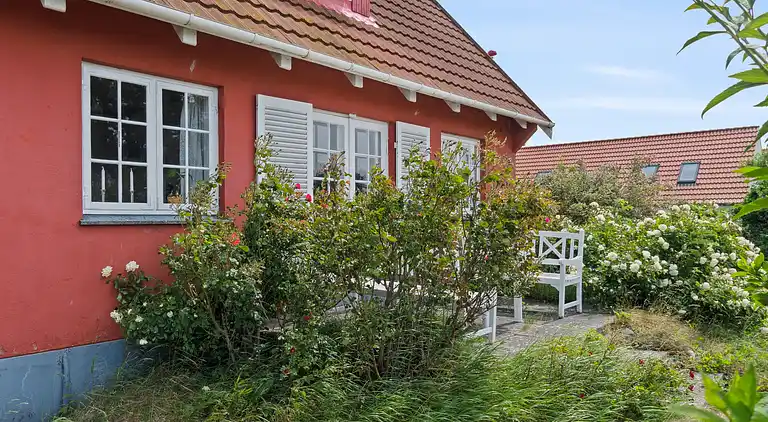 Familieferie nær strand, by og natur